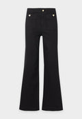 ONLY ONLMADELINE HEARTS POCKET - Wide Leg - black denim