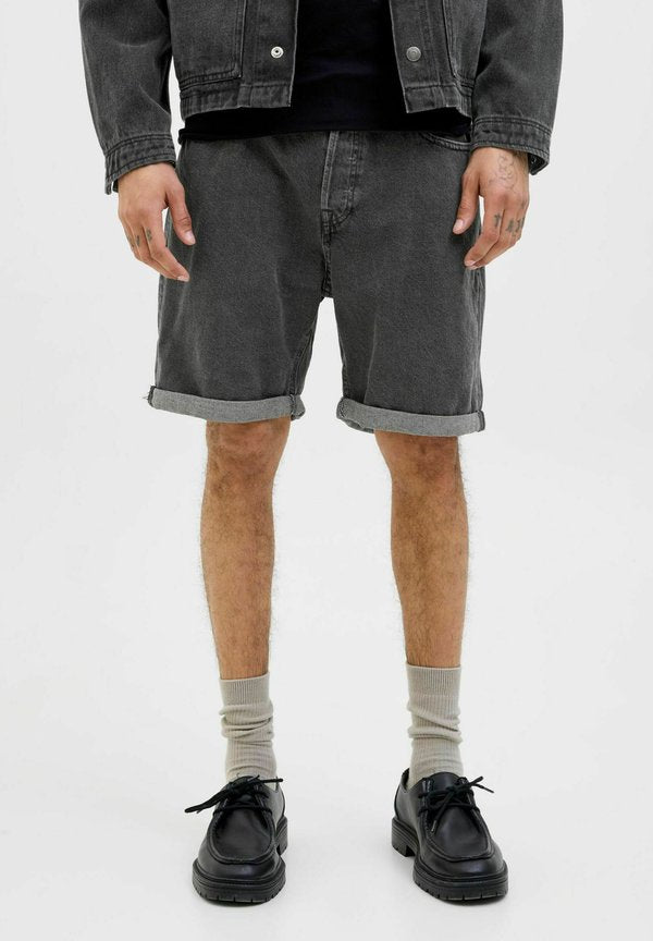 Jack & Jones Denim Regular Fit - Denim shorts - black denim