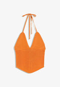 Bershka TOP WITH OPENWORK DETAIL - Blouse - orange