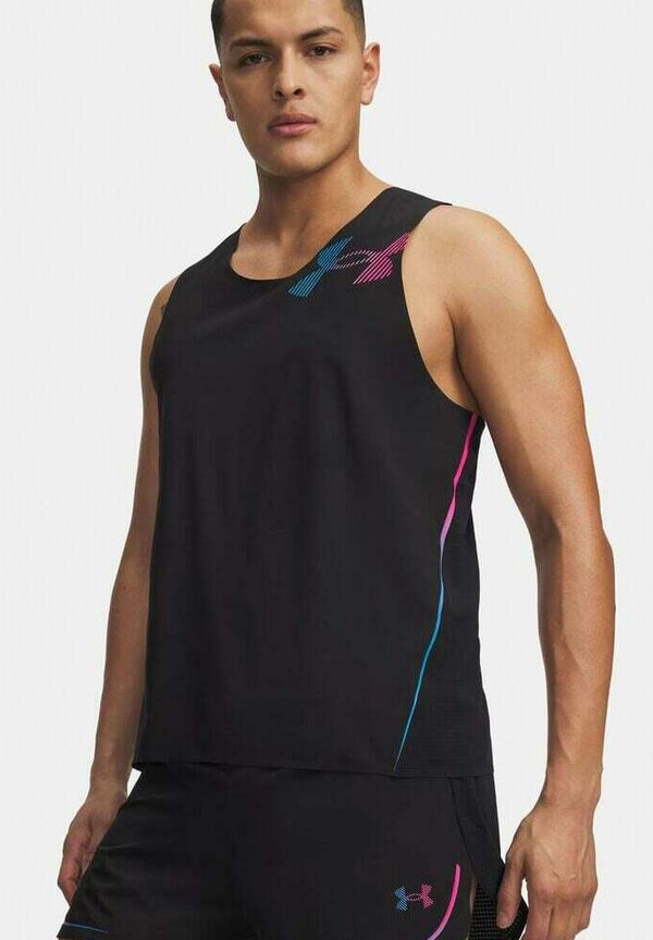 Under Armour VELOCITI ELITE - Top - ultimateblack/rebelpink capri