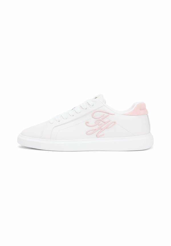 Tommy Hilfiger HILFIGER ICON LEATHER LOGO EMBROIDERY COURT TRAINERS