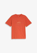 TOM TAILOR IN MELANGE-OPTIK - Print T-shirt - chili orange