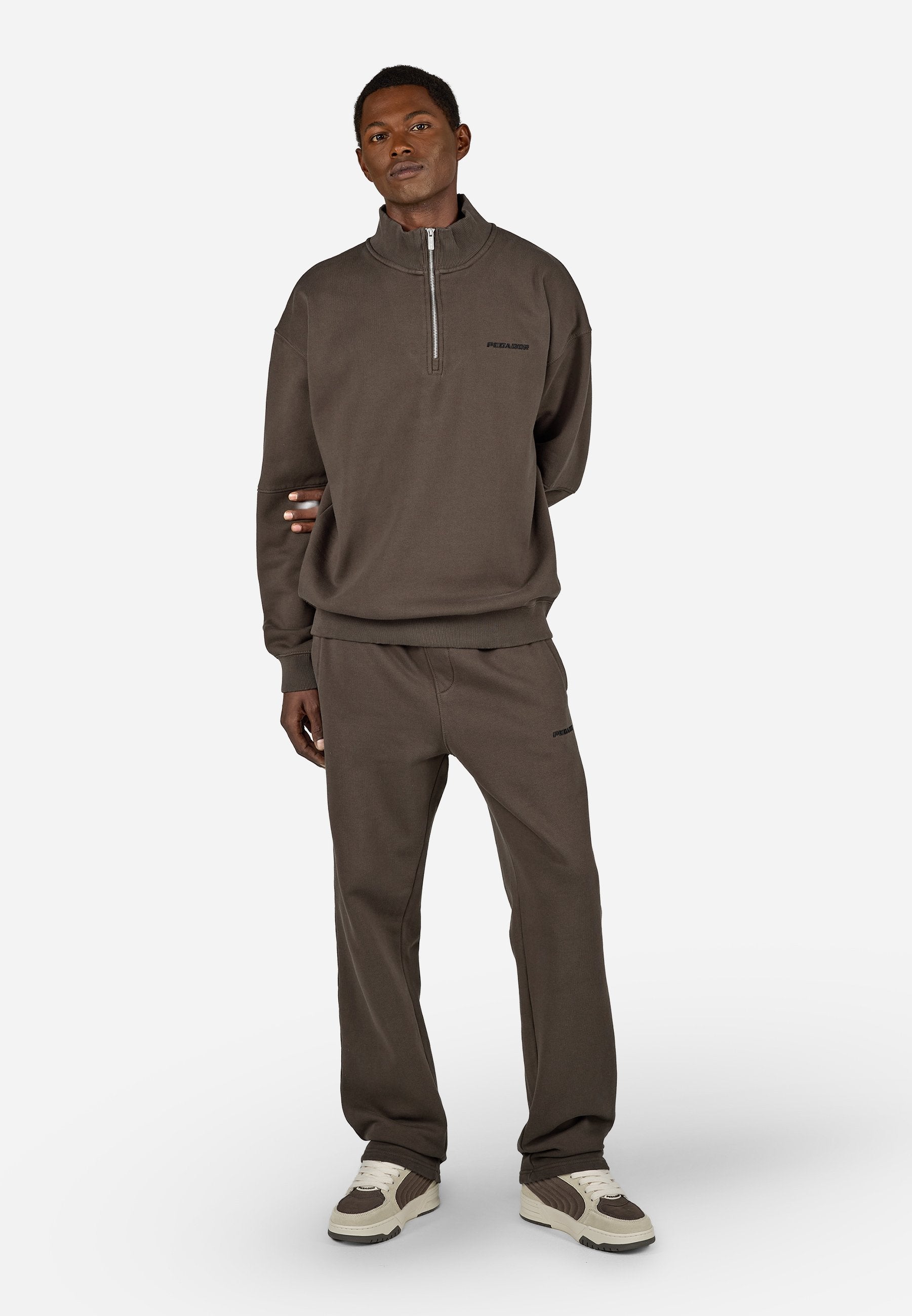 Pegador LOGO OVERSIZED HALF ZIP SWEATER