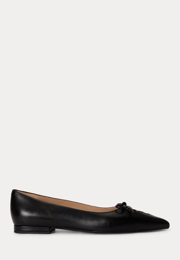 Lauren Ralph Lauren LONDYN LACE-UP NAPPA LEATHER BALLET FLAT