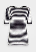 SHORT SLEEVE BOAT NECK STRIPED Media 1