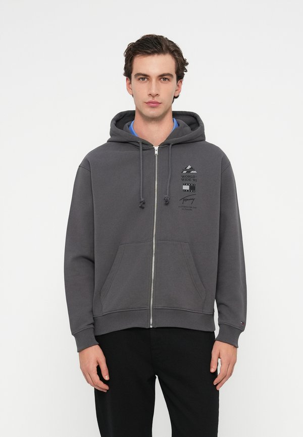 Tommy Jeans BACK GRAPHIC RELAXED TERRY ZIP-THRU HOODY