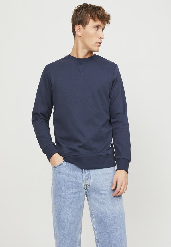Jack & Jones JJEBASIC CREW NECK - Sweatshirt - blau