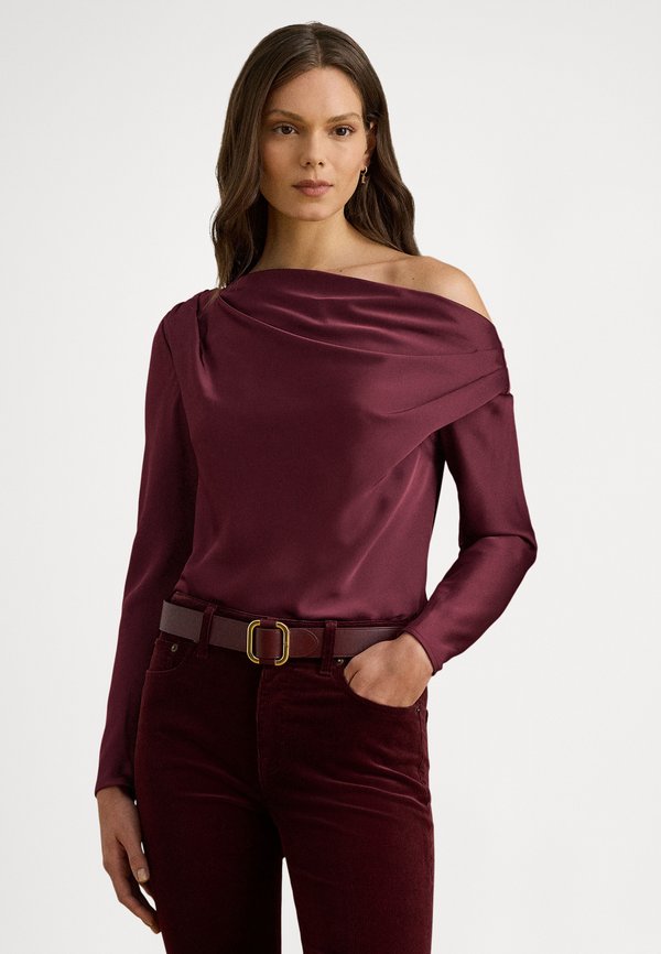 Lauren Ralph Lauren SATIN CHARMEUSE OFF-THE-SHOULDER BLOUSE