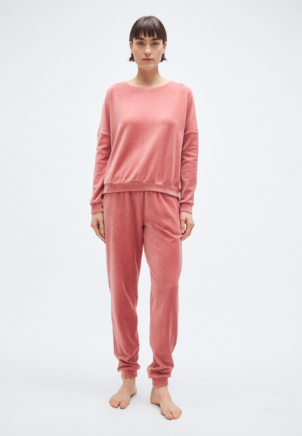 Anna Field RIBBED VELOUR LOUNGE SET