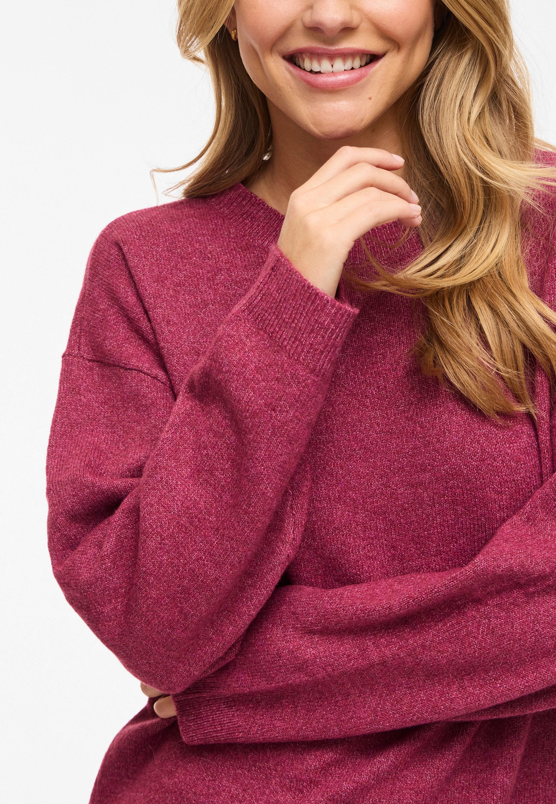 VILA VILIGA L/S O-NECK KNIT TOP - NOOS