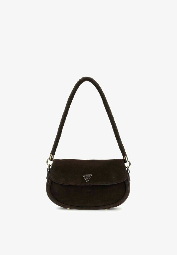 Guess DANYA FLAP SHOULDER - Handbag - espresso
