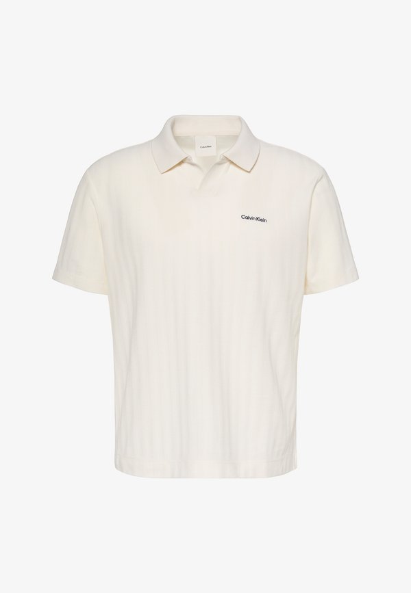 Calvin Klein EASY VERTICAL TEXTURED - Polo shirt - tofu