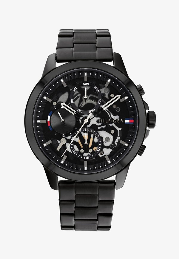 Tommy Hilfiger CHRONO_AUTOMATIC - Chronograph watch - total black