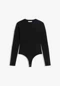 Bershka LONG-SLEEVED BODYSUIT - Long sleeved top - black