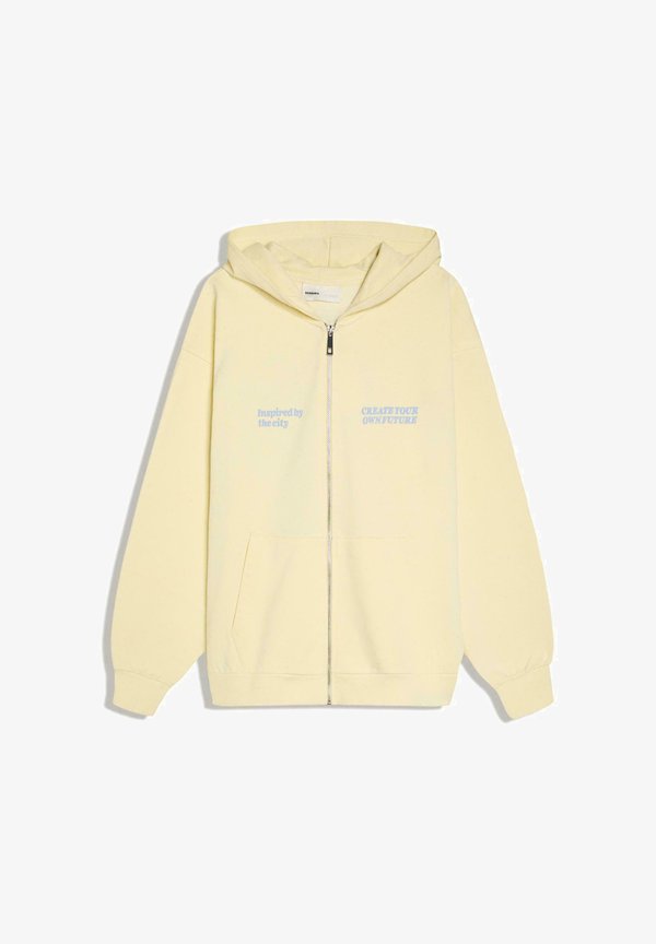 Bershka Zip-up sweatshirt - yellow