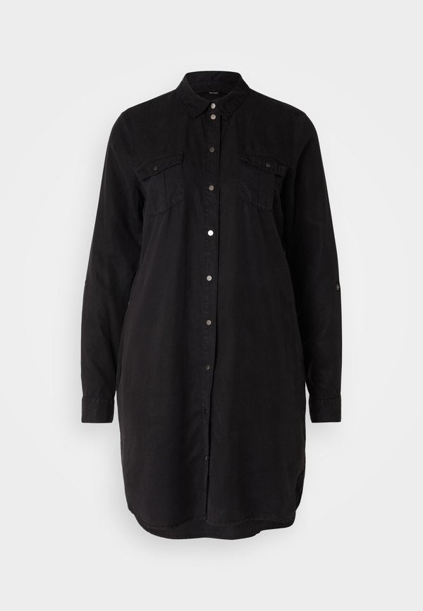 Vero Moda VMSILLA SHORT DRESS - Shirt dress - black