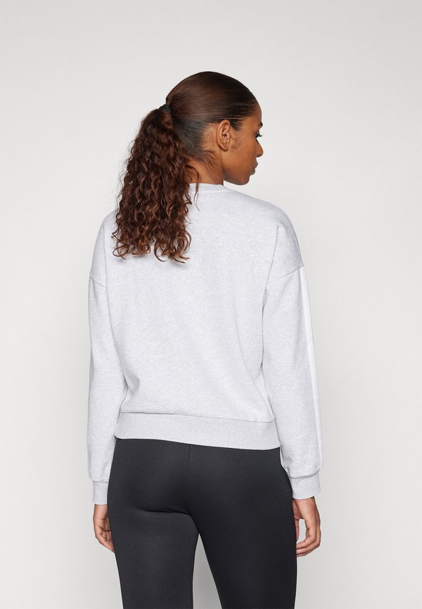 adidas Sportswear ESSENTIALS 3 STRIPES - Sweatshirt - light grey heather/white