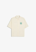 Bershka EMBROIDERED SHORT SLEEVE - SHIRT - Shirt - beige