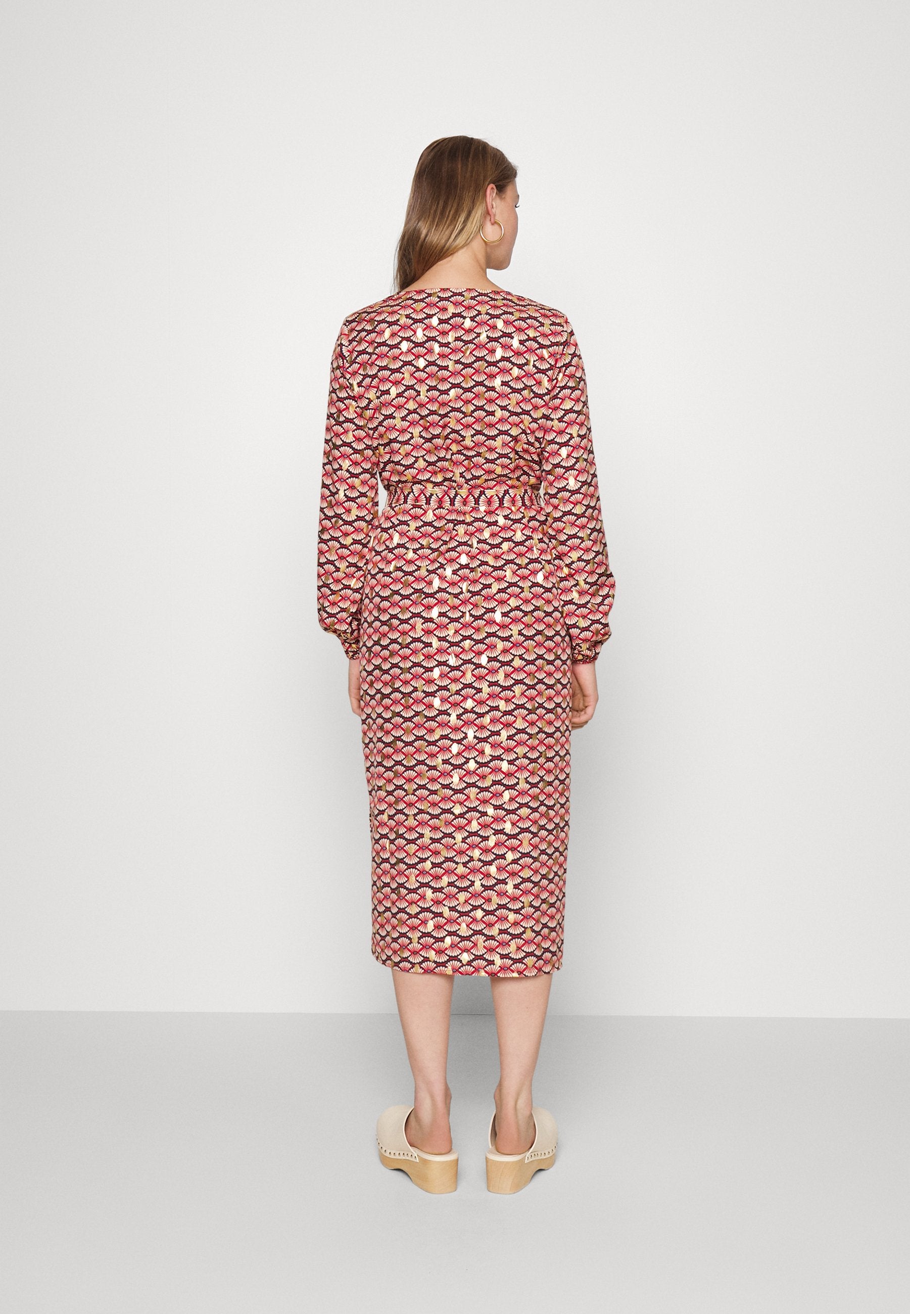 VILA VIZINO MIDI V NECK DRESS