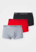 Calvin Klein Underwear LOW RISE TRUNK 3 PACK MICROFIBER STRETCH - Trunks - black/sleet/red