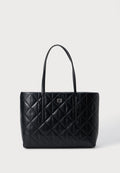 Calvin Klein QUILTED SMALL TOTE - Handbag - black