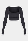 Even&Odd active CROPPED SQUARE NECK LONG SLEEVE TOP