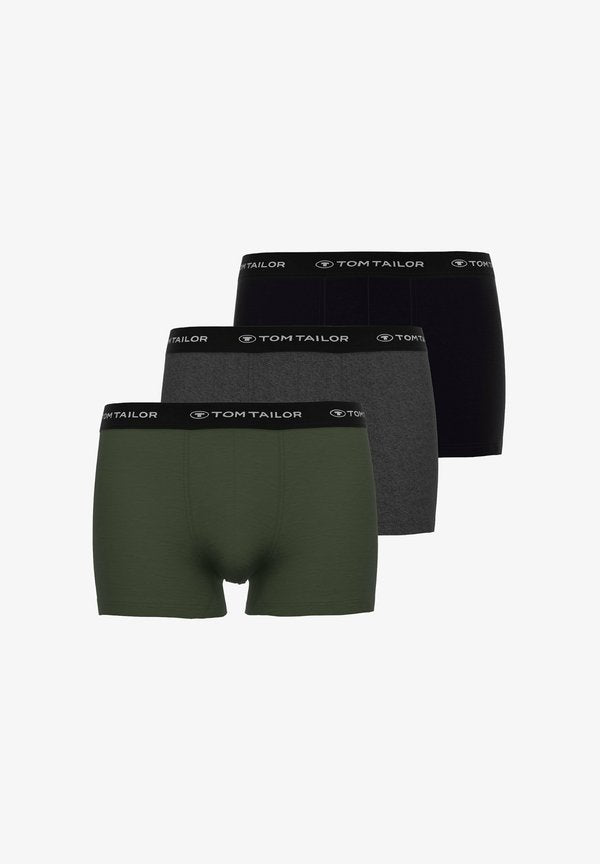 TOM TAILOR 3-PACK - Trunks - schwarz grau grün