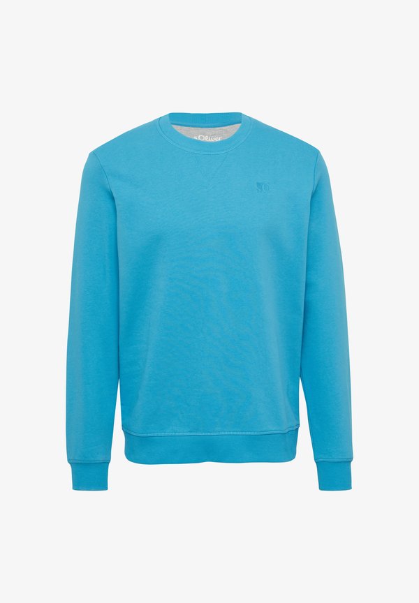 s.Oliver CREW NECK MIT LOGO-STICKEREI - Sweatshirt - pastelltürkis