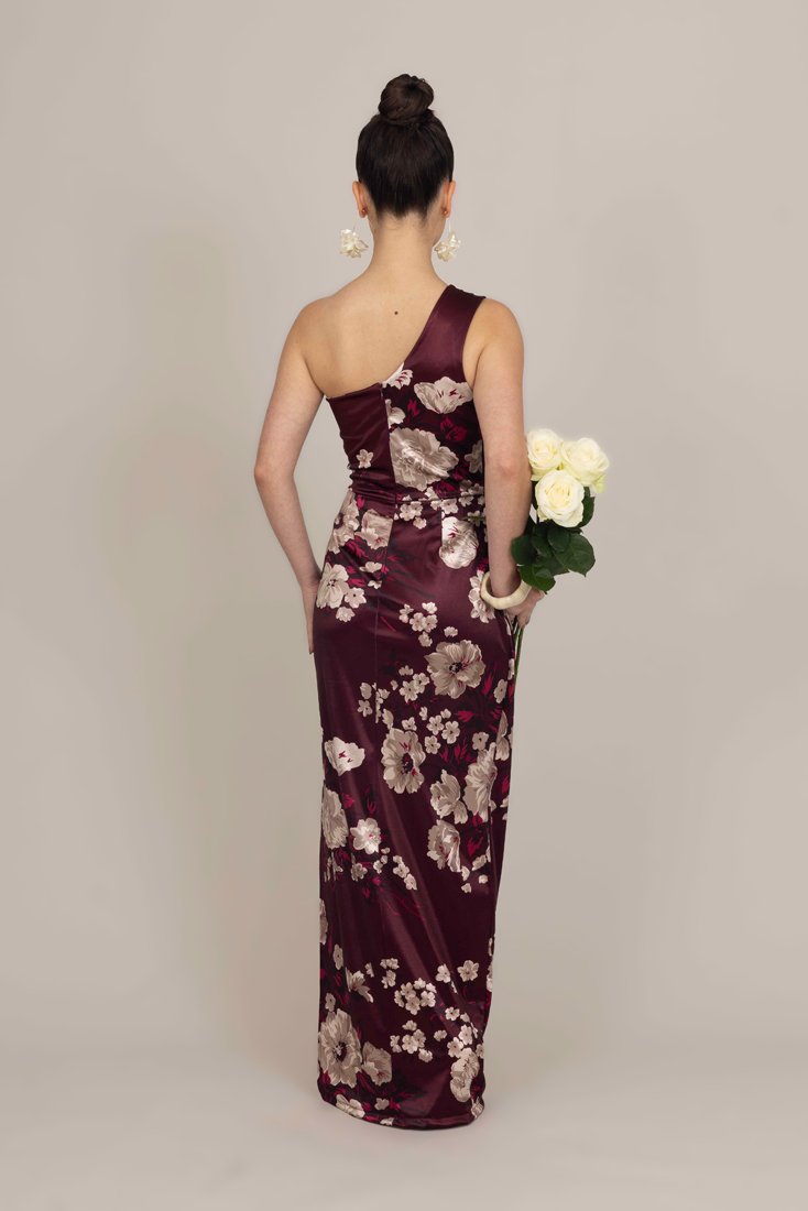 WAL G PETITE MINAH ONE SHOULDER DRESS