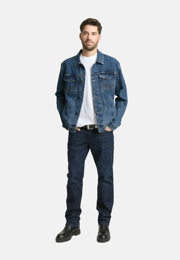 TOM TAILOR MIT AUFGESETZTEN TASCHEN - Denim jacket - mid stone bright blue denim