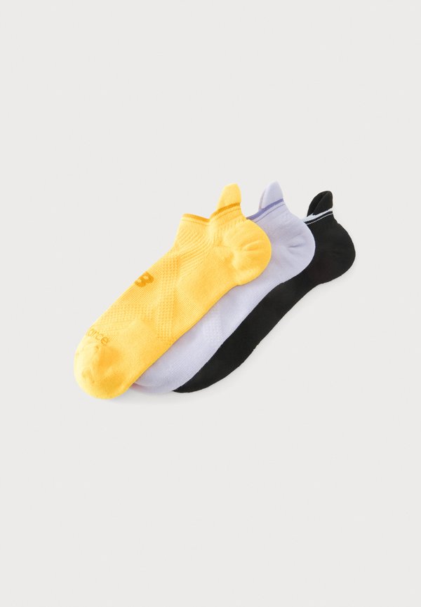 New Balance RUN REPREVE NO SHOW TAB SEASONAL UNISEX 3 PACK - Socks - satsuma orange/black/smoked violet