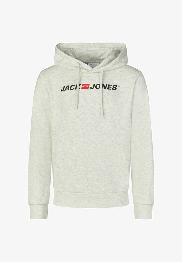 Jack & Jones JJMORTY - Hoodie - white melange