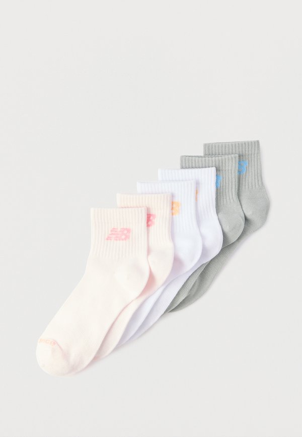 New Balance PERFORMANCE BASIC UNISEX 6 PACK - Sports socks - white/pink/grey