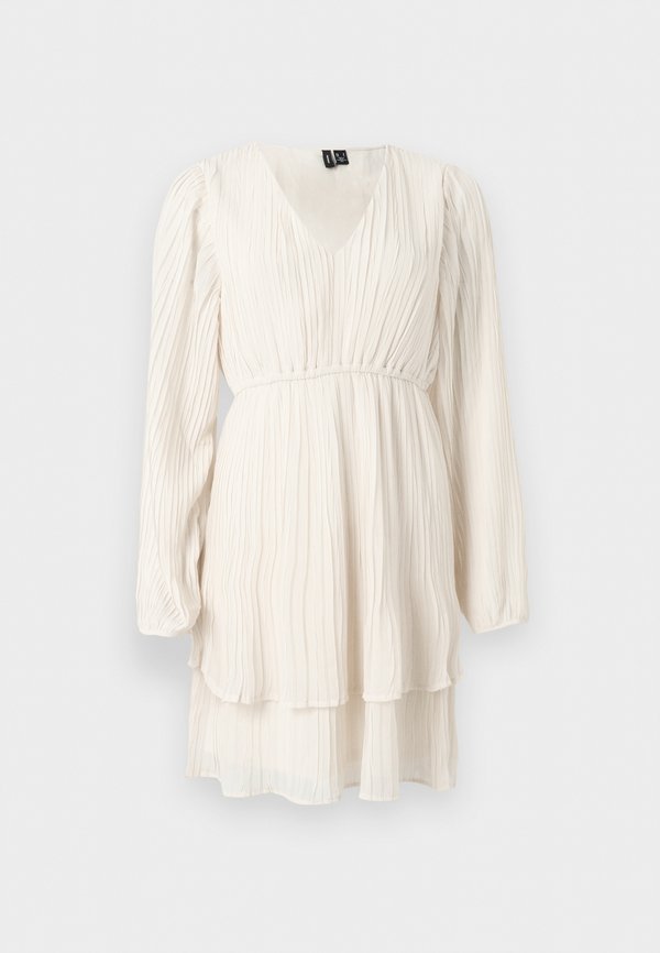 Vero Moda VMDORA V NECK DRESS - Day dress - white swan