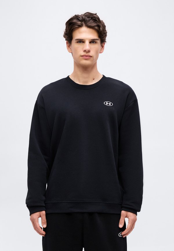 Under Armour RIVAL FLEECE - Sweatshirt - ultimate black/white