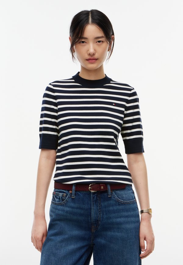 Tommy Hilfiger Basic T-shirt - dark blue/ecru