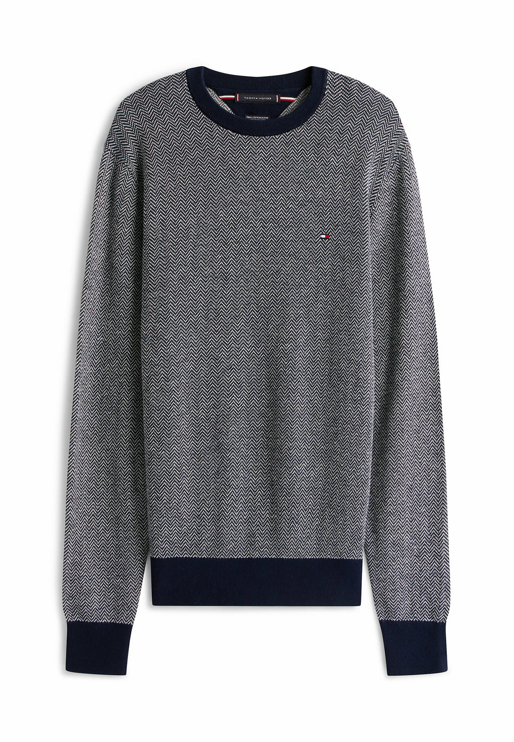 PIMA HERRINGBONE CREW Media 1