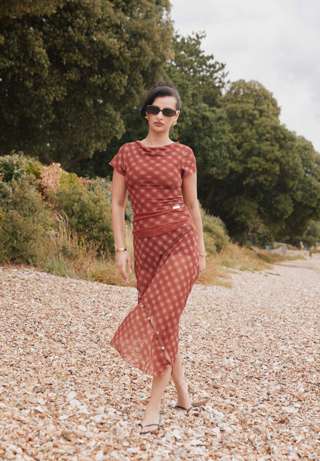 House of Sunny RETRO CHECK SKIRT