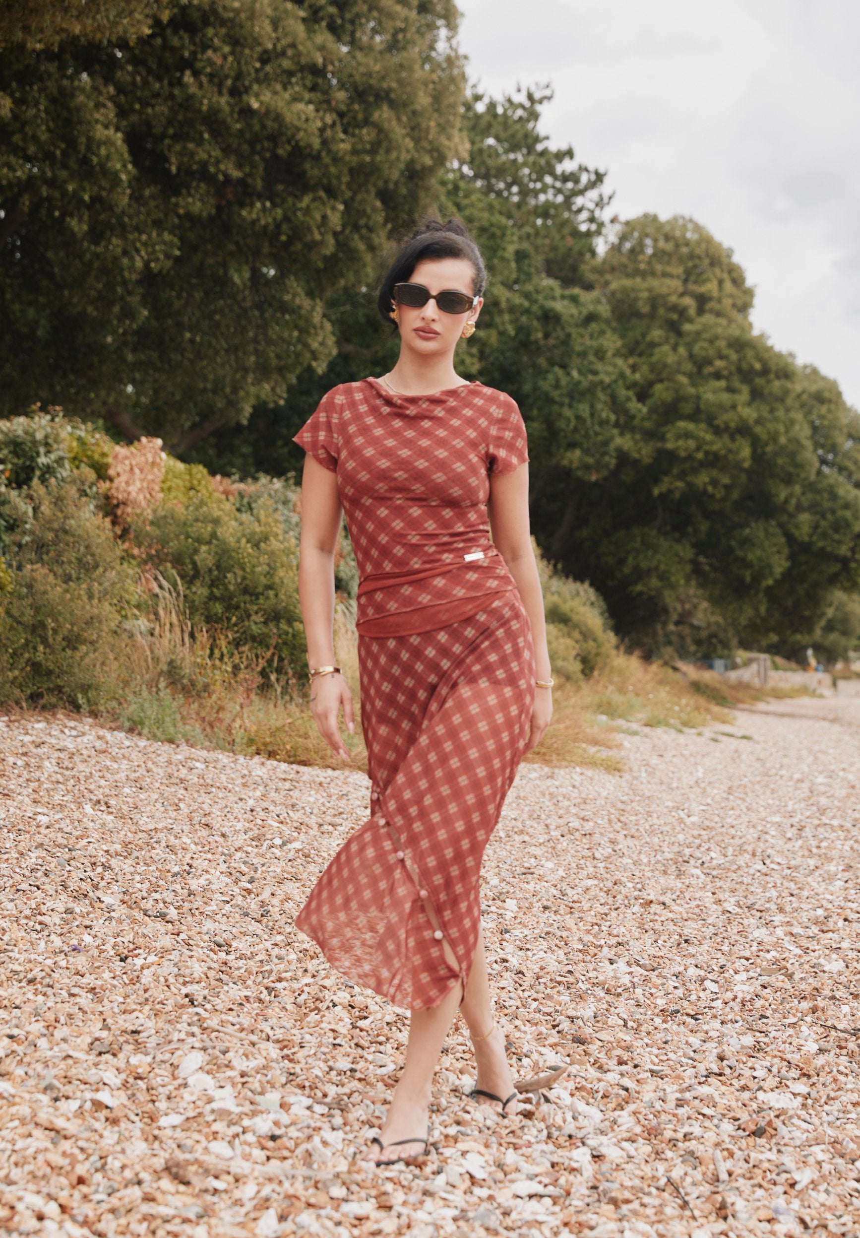 House of Sunny RETRO CHECK SKIRT