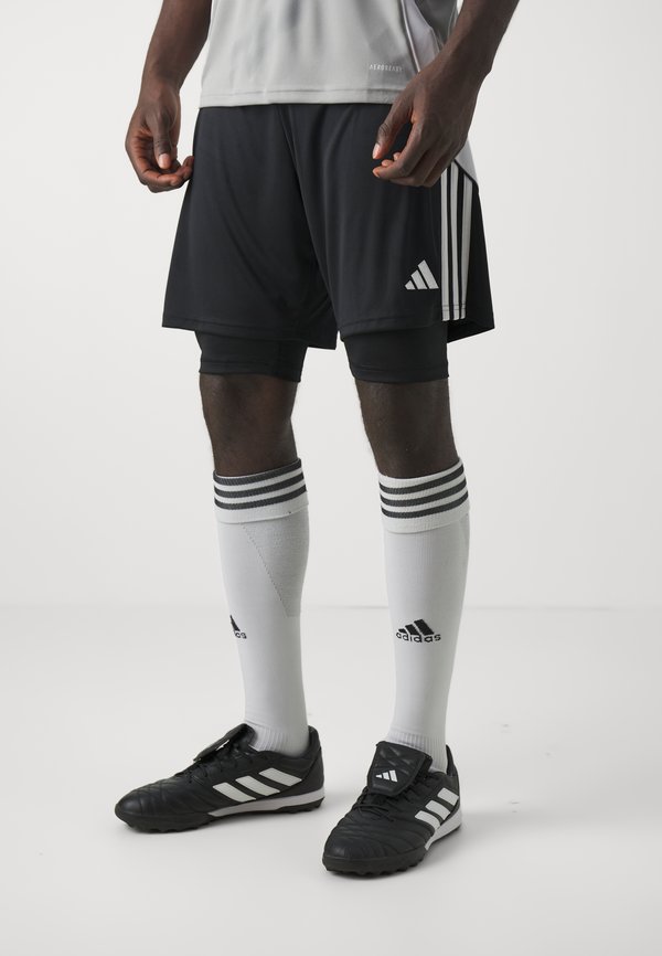 adidas Performance TIRO24 TRAINING 2 IN 1 SHORT - Sports shorts - black/white