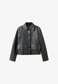 Mango ADULT - Leather jacket - bruin
