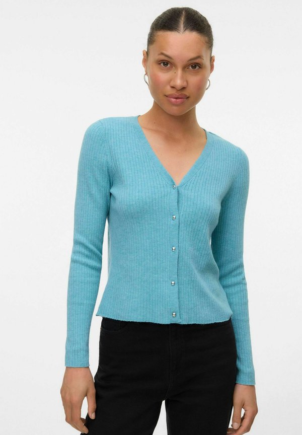 Vero Moda Knitted VMFOOLIVE Knit - Cardigan - gray mist