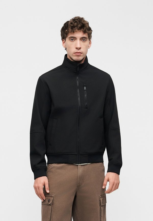 Jack & Jones JJELIAM SOFTSHELL BOMBER NOOS - Outdoor jacket - black