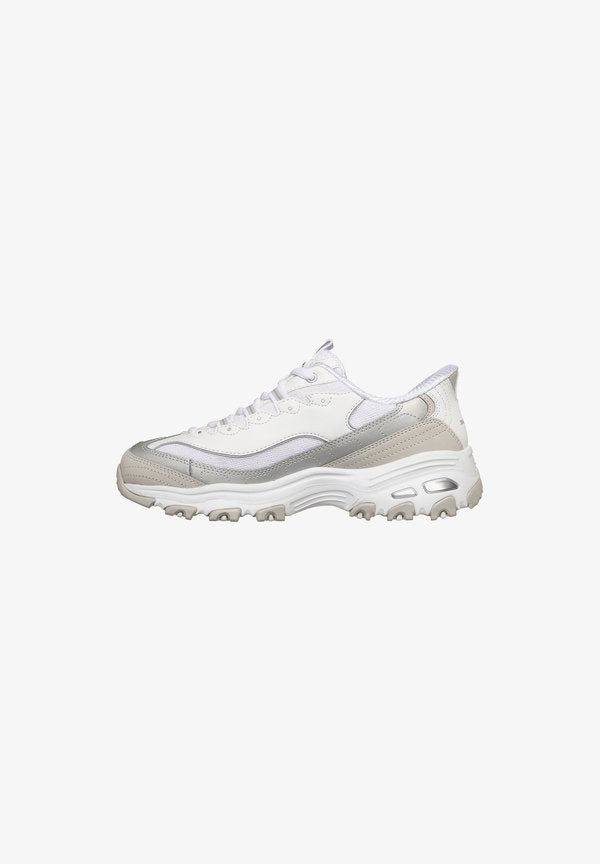 Skechers SKECHERS D´LITES - SMOOTH NOSTALGIA DAMEN SNEAKER SLIP-IN 150537 WEISS - Trainers - wsl white silver