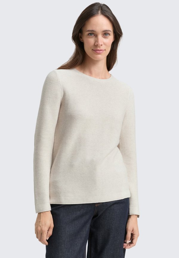 TOM TAILOR NEW OTTOMAN - Jumper - dusty alabaster melange