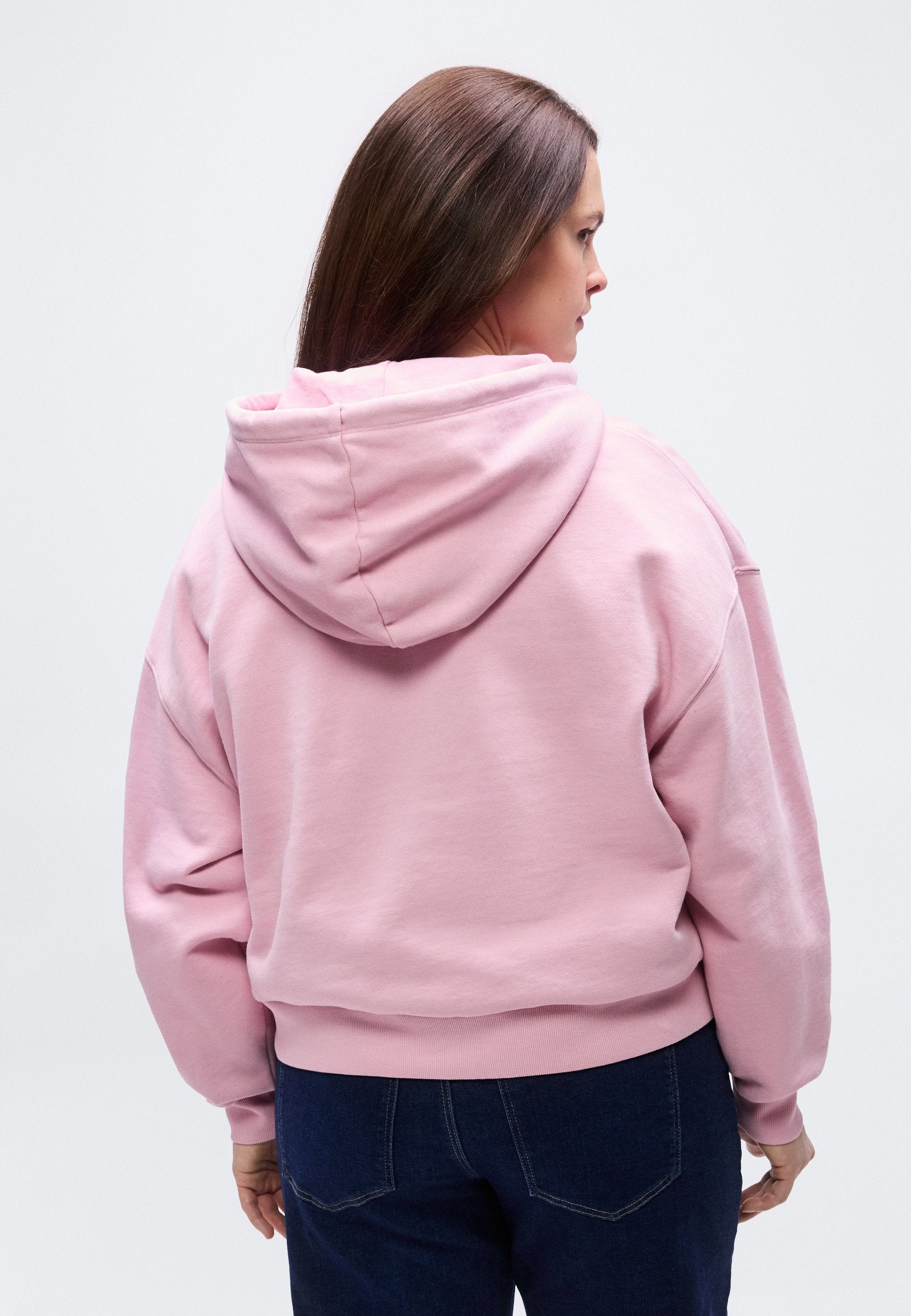 CURVE TEXTURED LOGO RELAXED DRAWSTRING HOODY Media 4
