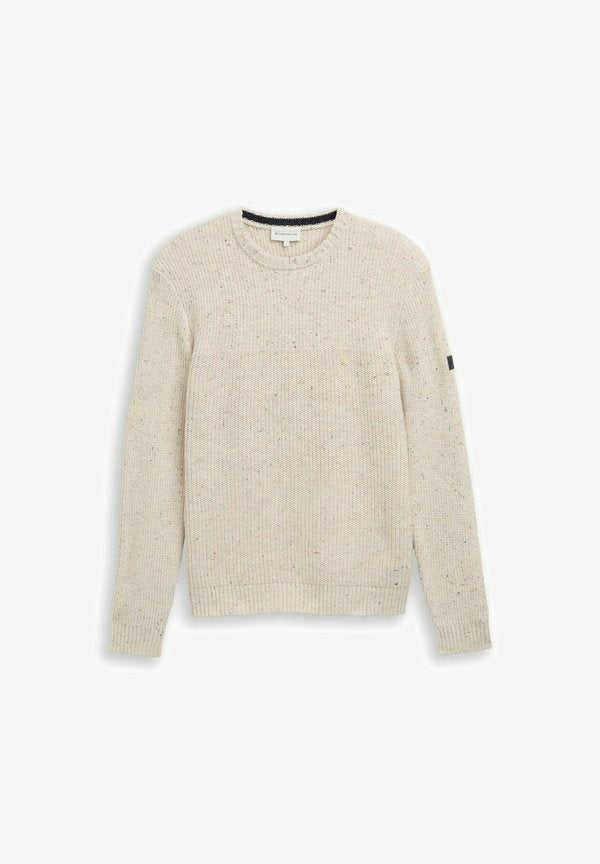 TOM TAILOR Jumper - offwhite melange multi neps