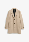 TOM TAILOR MIT REVERSKRAGEN - Classic coat - taupe wool twill
