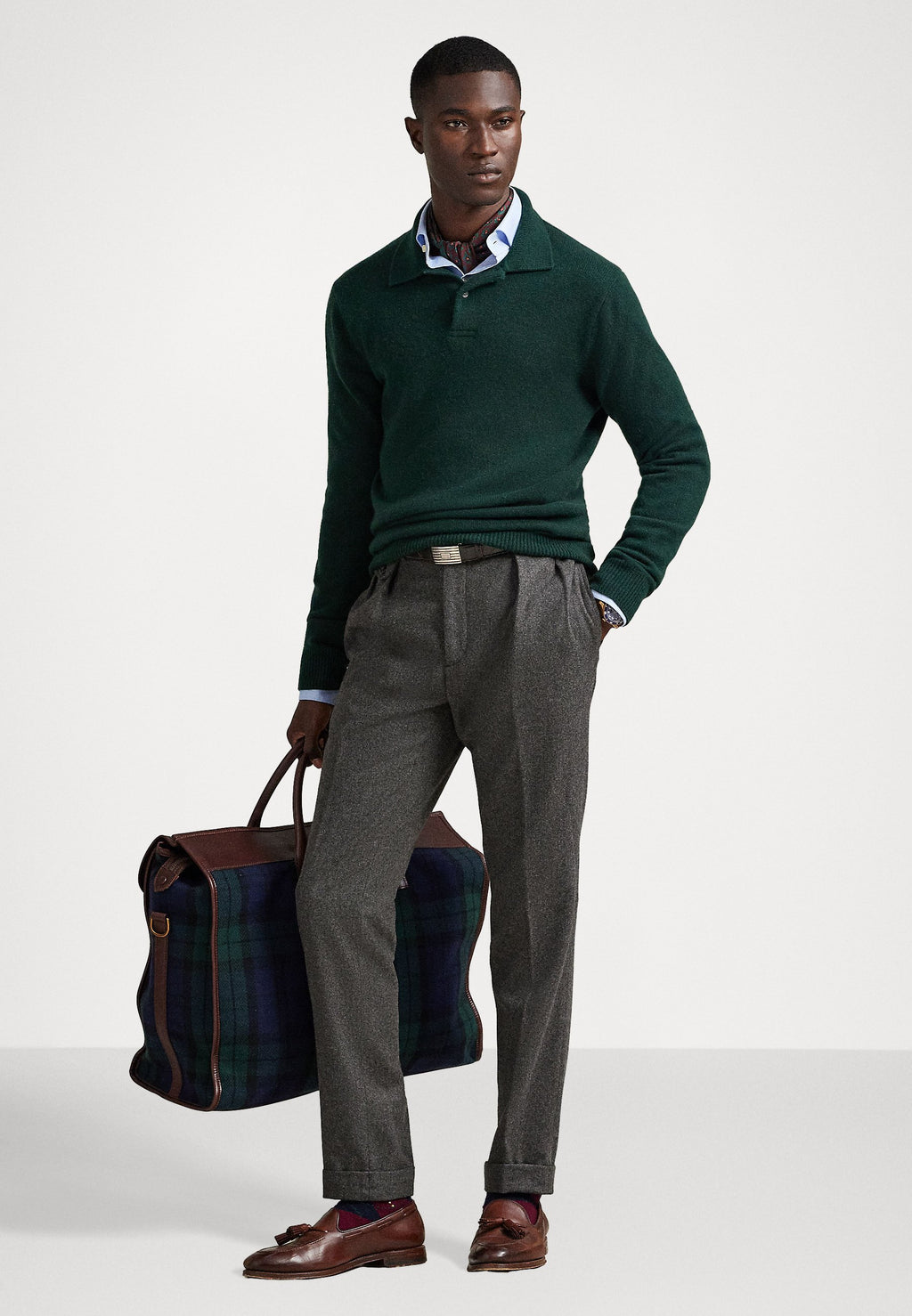 Polo Ralph Lauren CASHMERE POLO-COLLAR SWEATER
