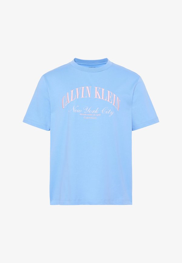Calvin Klein Jeans MARCH GRAPHIC SEASONAL - Print T-shirt - blue descent